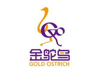 金鸵鸟羽毛加工logo