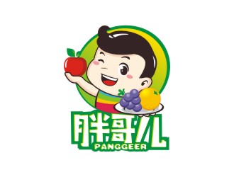 胖哥儿人物卡通logo设计