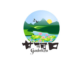 甘河口生态有机山水logo