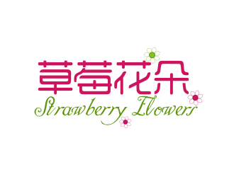 中文：草莓花朵；英文：Strawberry flowers