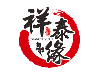 祥泰缘水饺店logo