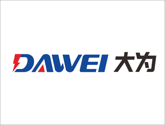 DaWei字母LOGO设计，酷炫简洁，有力量感