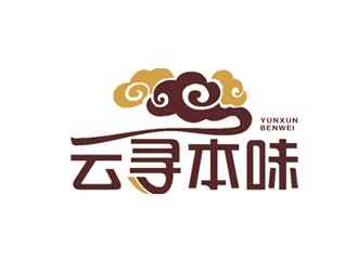 云寻本味祥云字体logo