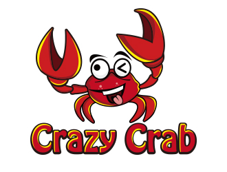 Crazy Crab英文logo设计