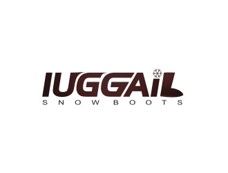 IUGGAIL雪地靴英文字体logo