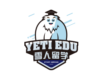 雪人雪怪卡通logo设计